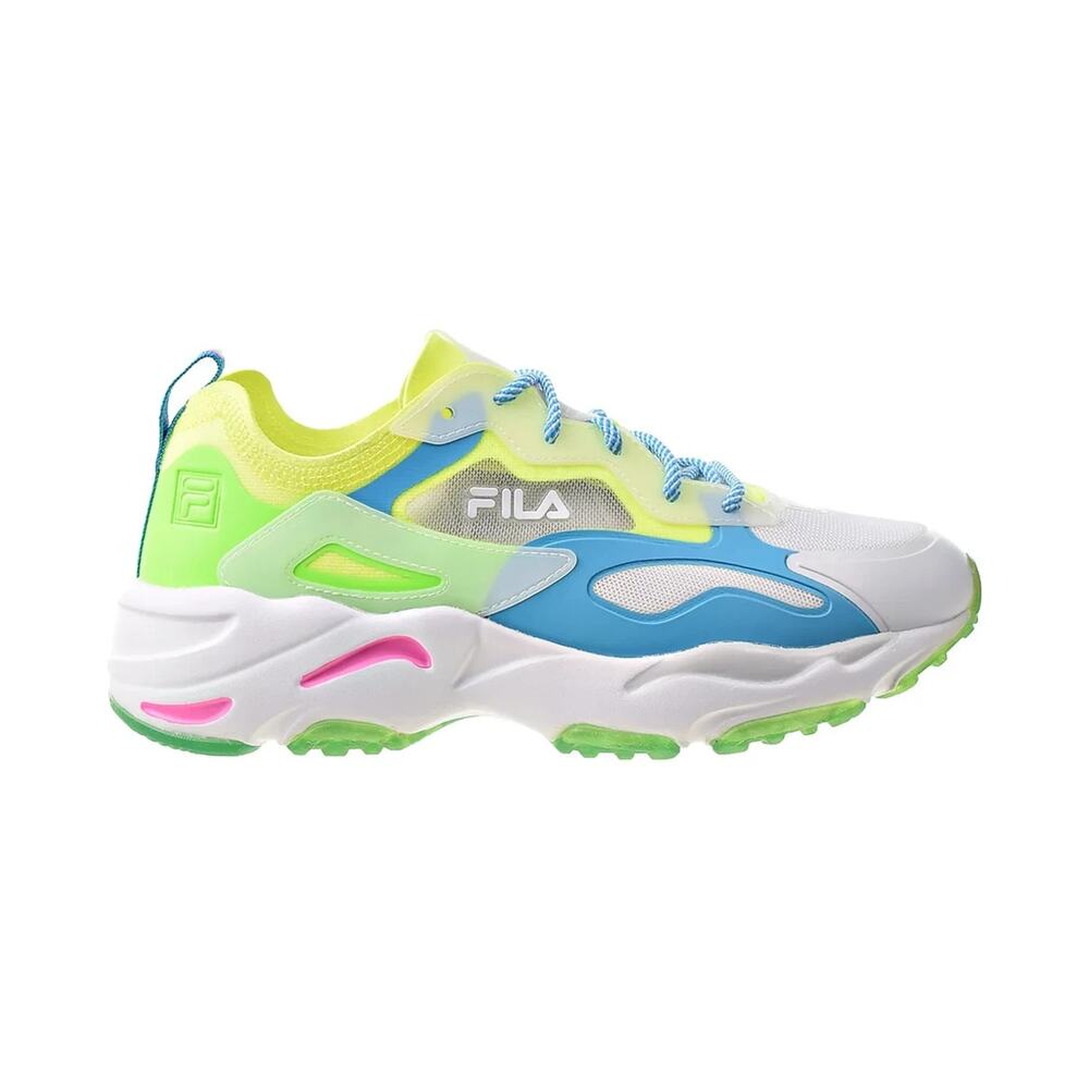 Fila Ray Tracer Lite sneakers Safety Yellow-Green Gecko-Blue Atoll Sz 5 S000170